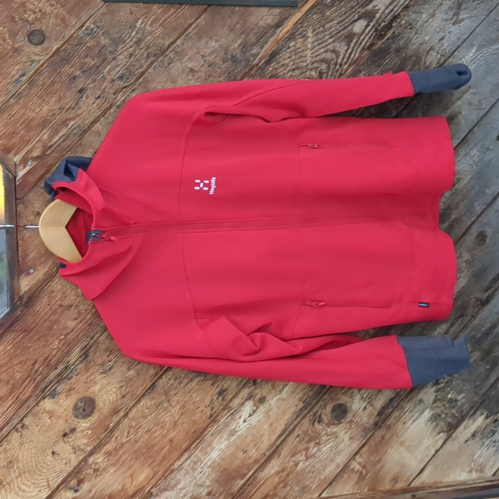 Haglofs jacket lightweight midlayer fleece hooded medium
